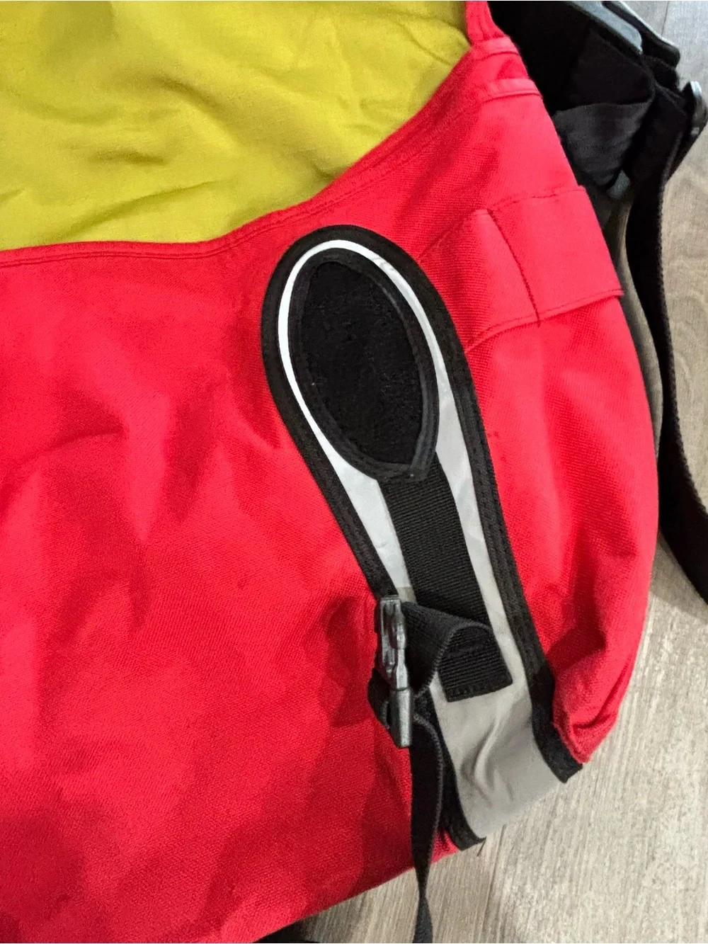 Vintage BAGMAN Red Black Reflective Waist Bag Messenger Bag 19” X 13” X 7”